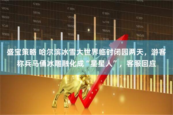 盛宝策略 哈尔滨冰雪大世界临时闭园两天，游客称兵马俑冰雕融化成“星星人”，客服回应