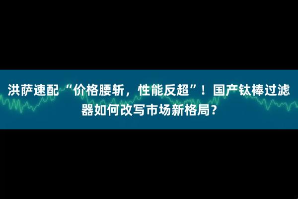 洪萨速配 “价格腰斩，性能反超”！国产钛棒过滤器如何改写市场新格局？