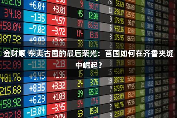 金财顺 东夷古国的最后荣光：莒国如何在齐鲁夹缝中崛起？