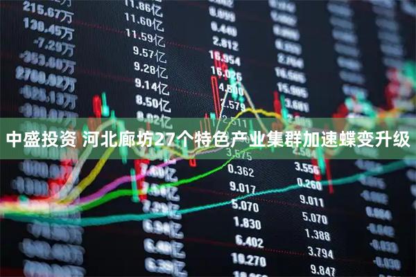 中盛投资 河北廊坊27个特色产业集群加速蝶变升级
